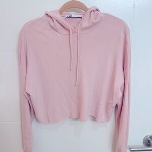 Zara Cropped Pink Hoodie